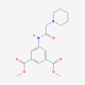 molecular formula C17H22N2O5 B5341045 DIMETHYL 5-[(2-PIPERIDINOACETYL)AMINO]ISOPHTHALATE 
