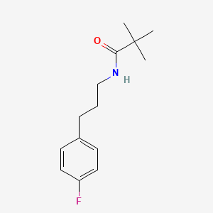 molecular formula C14H20FNO B5341140 N-[3-(4-fluorophenyl)propyl]-2,2-dimethylpropanamide 