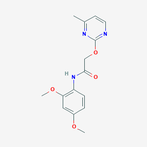 molecular formula C15H17N3O4 B5341180 N-(2,4-dimethoxyphenyl)-2-[(4-methyl-2-pyrimidinyl)oxy]acetamide 