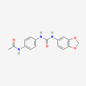 molecular formula C16H15N3O4 B5341187 N-(4-{[(2H-13-BENZODIOXOL-5-YL)CARBAMOYL]AMINO}PHENYL)ACETAMIDE 