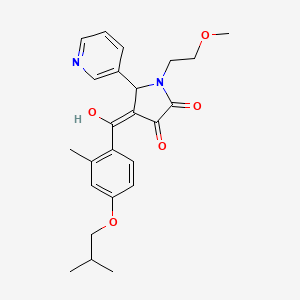 molecular formula C24H28N2O5 B5341207 3-hydroxy-1-(2-methoxyethyl)-4-[2-methyl-4-(2-methylpropoxy)benzoyl]-5-(pyridin-3-yl)-2,5-dihydro-1H-pyrrol-2-one 