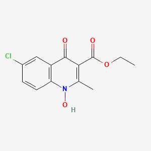 molecular formula C13H12ClNO4 B5341279 ethyl 6-chloro-1-hydroxy-2-methyl-4-oxo-1,4-dihydro-3-quinolinecarboxylate 