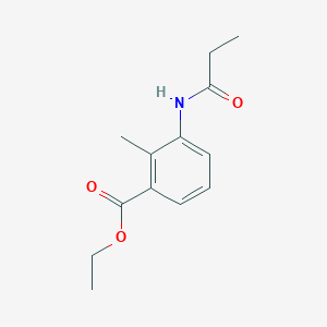 molecular formula C13H17NO3 B5341362 ethyl 2-methyl-3-(propionylamino)benzoate 