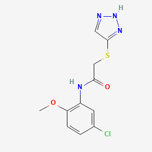molecular formula C11H11ClN4O2S B5341475 N-(5-chloro-2-methoxyphenyl)-2-(1H-1,2,3-triazol-5-ylthio)acetamide 