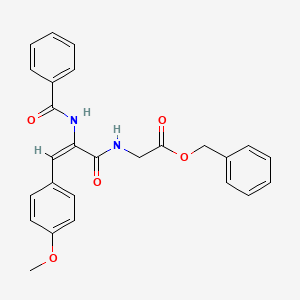 molecular formula C26H24N2O5 B5341600 benzyl N-[2-(benzoylamino)-3-(4-methoxyphenyl)acryloyl]glycinate 