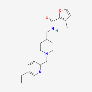 molecular formula C20H27N3O2 B5341771 N-({1-[(5-ethylpyridin-2-yl)methyl]piperidin-4-yl}methyl)-3-methyl-2-furamide 