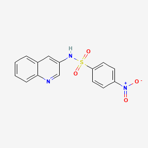 molecular formula C15H11N3O4S B5341817 4-nitro-N-3-quinolinylbenzenesulfonamide 