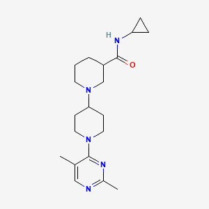molecular formula C20H31N5O B5341885 N-cyclopropyl-1'-(2,5-dimethylpyrimidin-4-yl)-1,4'-bipiperidine-3-carboxamide 