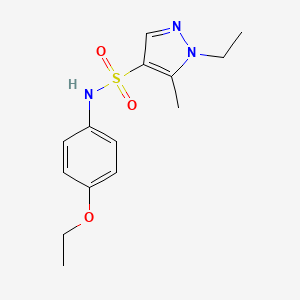 molecular formula C14H19N3O3S B5341927 N-(4-ethoxyphenyl)-1-ethyl-5-methyl-1H-pyrazole-4-sulfonamide 