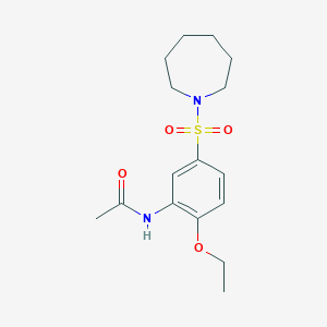 molecular formula C16H24N2O4S B5341991 N-[5-(azepan-1-ylsulfonyl)-2-ethoxyphenyl]acetamide 
