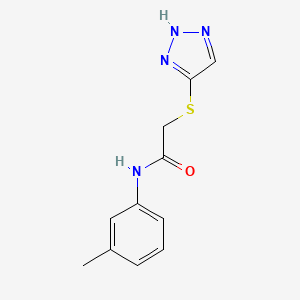 molecular formula C11H12N4OS B5342118 N-(3-methylphenyl)-2-(1H-1,2,3-triazol-5-ylthio)acetamide 