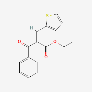 molecular formula C16H14O3S B5342187 ethyl (Z)-2-benzoyl-3-thiophen-2-ylprop-2-enoate 