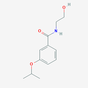 molecular formula C12H17NO3 B5342283 N-(2-hydroxyethyl)-3-isopropoxybenzamide 