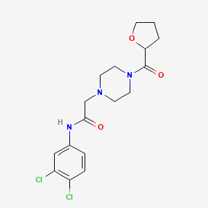 molecular formula C17H21Cl2N3O3 B5342375 N-(3,4-dichlorophenyl)-2-[4-(tetrahydro-2-furanylcarbonyl)-1-piperazinyl]acetamide 