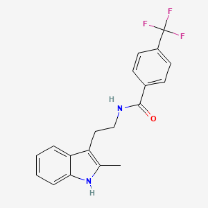 molecular formula C19H17F3N2O B5342498 N-[2-(2-methyl-1H-indol-3-yl)ethyl]-4-(trifluoromethyl)benzamide 