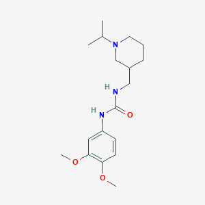 molecular formula C18H29N3O3 B5342528 N-(3,4-dimethoxyphenyl)-N'-[(1-isopropylpiperidin-3-yl)methyl]urea 