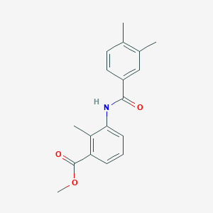 molecular formula C18H19NO3 B5342615 methyl 3-[(3,4-dimethylbenzoyl)amino]-2-methylbenzoate 