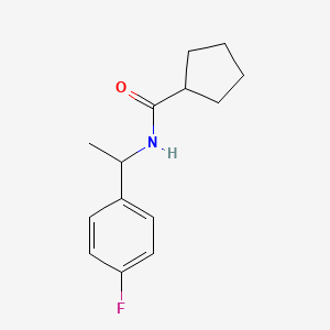 molecular formula C14H18FNO B5342629 N-[1-(4-fluorophenyl)ethyl]cyclopentanecarboxamide 