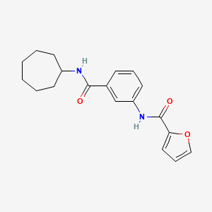 molecular formula C19H22N2O3 B5342644 N-{3-[(cycloheptylamino)carbonyl]phenyl}-2-furamide 