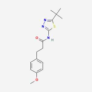 molecular formula C16H21N3O2S B5342650 N-(5-tert-butyl-1,3,4-thiadiazol-2-yl)-3-(4-methoxyphenyl)propanamide 