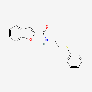 molecular formula C17H15NO2S B5342663 N-[2-(phenylsulfanyl)ethyl]-1-benzofuran-2-carboxamide 
