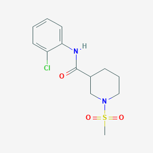 molecular formula C13H17ClN2O3S B5342676 N-(2-chlorophenyl)-1-(methylsulfonyl)piperidine-3-carboxamide 