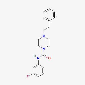 molecular formula C19H22FN3O B5342861 N-(3-fluorophenyl)-4-(2-phenylethyl)piperazine-1-carboxamide 