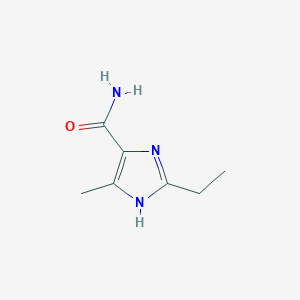 molecular formula C7H11N3O B053437 2-Ethyl-4-methyl-1H-imidazole-5-carboxamide CAS No. 124709-81-5