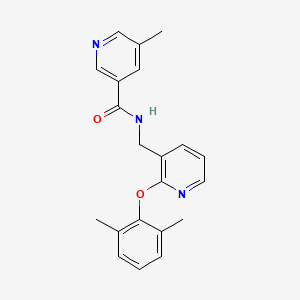 molecular formula C21H21N3O2 B5344352 N-{[2-(2,6-dimethylphenoxy)pyridin-3-yl]methyl}-5-methylnicotinamide 