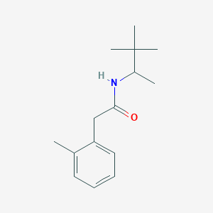 molecular formula C15H23NO B5344390 N-(3,3-dimethylbutan-2-yl)-2-(2-methylphenyl)acetamide 