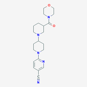 molecular formula C21H29N5O2 B5344609 6-[3-(morpholin-4-ylcarbonyl)-1,4'-bipiperidin-1'-yl]nicotinonitrile 