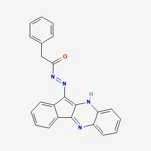 molecular formula C23H16N4O B5344612 N'-[(11E)-INDENO[1,2-B]QUINOXALIN-11-YLIDENE]-2-PHENYLACETOHYDRAZIDE 