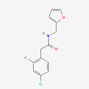 molecular formula C13H11ClFNO2 B5344699 2-(4-chloro-2-fluorophenyl)-N-(2-furylmethyl)acetamide 