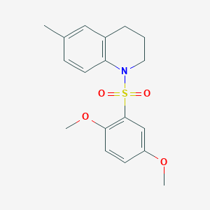 molecular formula C18H21NO4S B5344746 1-[(2,5-dimethoxyphenyl)sulfonyl]-6-methyl-1,2,3,4-tetrahydroquinoline 