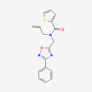 molecular formula C17H15N3O2S B5344784 N-allyl-N-[(3-phenyl-1,2,4-oxadiazol-5-yl)methyl]thiophene-2-carboxamide 
