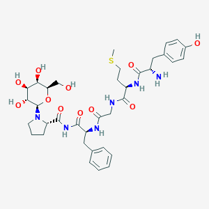 molecular formula C36H50N6O11S B053448 Enkephalinamide, met(2)-pro(5)-(N(1,5))-galactopyranosyl- CAS No. 113350-05-3
