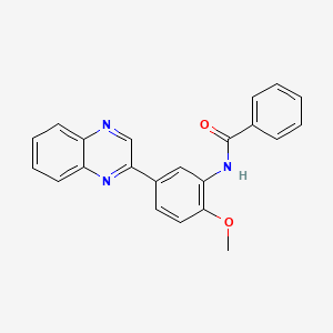 molecular formula C22H17N3O2 B5344888 N~1~-[2-Methoxy-5-(2-quinoxalinyl)phenyl]benzamide 