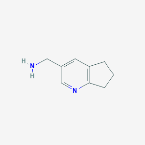 molecular formula C9H12N2 B053449 6,7-dihydro-5H-cyclopenta[b]pyridin-3-ylmethanamine CAS No. 115248-30-1