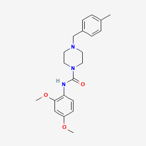 molecular formula C21H27N3O3 B5344932 N-(2,4-dimethoxyphenyl)-4-(4-methylbenzyl)-1-piperazinecarboxamide 