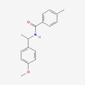 molecular formula C17H19NO2 B5344972 N-[1-(4-methoxyphenyl)ethyl]-4-methylbenzamide 