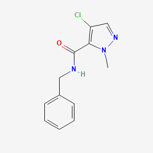 molecular formula C12H12ClN3O B5344987 N-benzyl-4-chloro-1-methyl-1H-pyrazole-5-carboxamide 