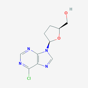 molecular formula C10H11ClN4O2 B053451 6-Chloro-9-(2,3-dideoxy-beta-D-glyceropentofuranosyl)-9H-purine CAS No. 120503-34-6