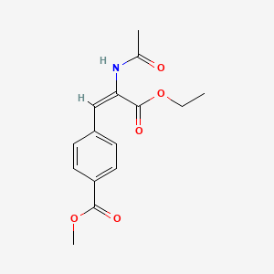 molecular formula C15H17NO5 B5345100 methyl 4-[(E)-2-acetamido-3-ethoxy-3-oxoprop-1-enyl]benzoate 