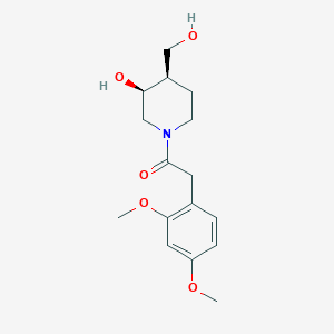 molecular formula C16H23NO5 B5345115 (3S*,4R*)-1-[(2,4-dimethoxyphenyl)acetyl]-4-(hydroxymethyl)-3-piperidinol 
