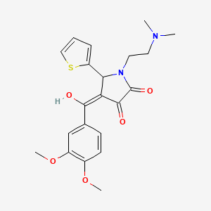 molecular formula C21H24N2O5S B5345178 4-(3,4-dimethoxybenzoyl)-1-[2-(dimethylamino)ethyl]-3-hydroxy-5-(2-thienyl)-1,5-dihydro-2H-pyrrol-2-one 