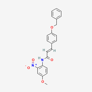 molecular formula C23H20N2O5 B5345211 3-[4-(benzyloxy)phenyl]-N-(4-methoxy-2-nitrophenyl)acrylamide 