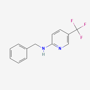 molecular formula C13H11F3N2 B5345314 Pyridine, 2-benzylamino-5-trifluoromethyl- 