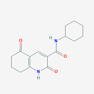 molecular formula C16H20N2O3 B5345340 N-cyclohexyl-2,5-dioxo-1,2,5,6,7,8-hexahydroquinoline-3-carboxamide 