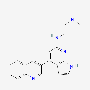 molecular formula C20H21N5 B5345395 N,N-dimethyl-N'-(4-quinolin-3-yl-1H-pyrrolo[2,3-b]pyridin-6-yl)ethane-1,2-diamine 