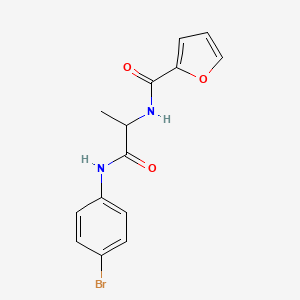 molecular formula C14H13BrN2O3 B5345447 N-{2-[(4-bromophenyl)amino]-1-methyl-2-oxoethyl}-2-furamide 